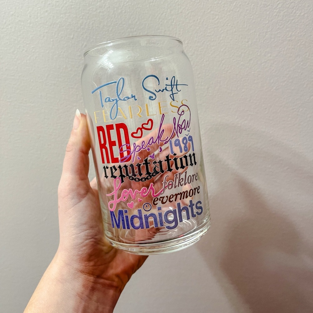 Taylor Swift Themed Glass